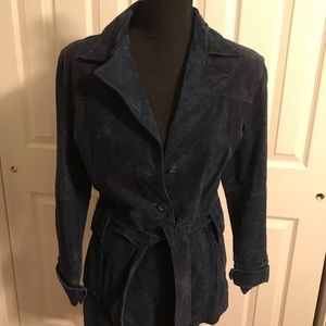 Genuine suede Vintage Trench Coat